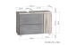 Waschbeckenunterschrank >Paris< in Betongrau, Wotaneiche, MDF - 85x54x35 (BxHxT)