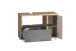 Waschbeckenunterschrank >Paris< in Betongrau, Wotaneiche, MDF - 85x54x35 (BxHxT)