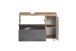 Waschbeckenunterschrank >Paris< in Betongrau, Wotaneiche, MDF - 85x54x35 (BxHxT)