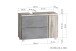 Waschbeckenunterschrank >Paris< in Betongrau, Wotaneiche, MDF - 85x54x35 (BxHxT)