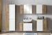 Waschbeckenunterschrank >Paris< in weiß, Wotaneiche, MDF - 85x54x35cm (BxHxT)