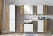 Waschbeckenunterschrank >Paris< in weiß, Wotaneiche, MDF - 85x54x35cm (BxHxT)