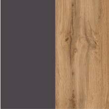 Waschbeckenunterschrank >Paris< in grau, Wotaneiche, MDF - 85x54x35cm (BxHxT)