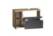 Waschbeckenunterschrank >Paris< in grau, Wotaneiche, MDF - 85x54x35cm (BxHxT)