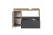 Waschbeckenunterschrank >Paris< in grau, Wotaneiche, MDF - 85x54x35cm (BxHxT)