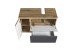 Waschbeckenunterschrank >Paris< in grau, Wotaneiche, MDF - 85x54x35cm (BxHxT)