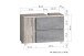 Waschbeckenunterschrank >Paris< in grau, Wotaneiche, MDF - 85x54x35cm (BxHxT)