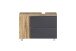 Waschbeckenunterschrank >Paris< in grau, Wotaneiche, MDF - 85x54x35cm (BxHxT)