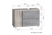 Waschbeckenunterschrank >Paris< in Betongrau, Wotaneiche, MDF - 85x54x35 (BxHxT)