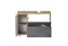 Waschbeckenunterschrank >Paris< in Betongrau, Wotaneiche, MDF - 85x54x35 (BxHxT)