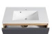 Waschtisch >Paris< in grau, Wotaneiche, MDF - 80x56x47cm (BxHxT)