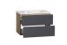 Waschtisch >Paris< in grau, Wotaneiche, MDF - 80x56x47cm (BxHxT)