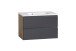 Waschtisch >Paris< in grau, Wotaneiche, MDF - 80x56x47cm (BxHxT)