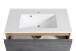 Waschtisch >Paris< in grau, Wotaneiche, MDF - 80x56x47cm (BxHxT)