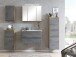 Waschtisch >Paris< in grau, Wotaneiche, MDF - 80x56x47cm (BxHxT)