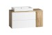 Waschtisch >Paris< in weiß, Wotaneiche, MDF - 105x65,5x47cm (BxHxT)