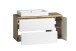 Waschtisch >Paris< in weiß, Wotaneiche, MDF - 105x65,5x47cm (BxHxT)
