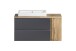 Waschtisch >Paris< in grau, Wotaneiche, MDF - 105x65,5x47cm (BxHxT)