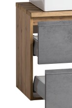 Waschtisch >Paris< in grau, Wotaneiche, MDF - 105x65,5x47cm (BxHxT)