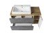 Waschtisch >Paris< in grau, Wotaneiche, MDF - 105x65,5x47cm (BxHxT)
