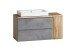 Waschtisch >Paris< in grau, Wotaneiche, MDF - 105x65,5x47cm (BxHxT)
