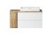 Waschtisch >Paris< in weiß, Wotaneiche, MDF - 105x65,5x47cm (BxHxT)