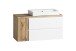 Waschtisch >Paris< in weiß, Wotaneiche, MDF - 105x65,5x47cm (BxHxT)