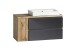 Waschtisch >Paris< in grau, Wotaneiche, MDF - 105x65,5x47cm (BxHxT)