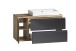 Waschtisch >Paris< in grau, Wotaneiche, MDF - 105x65,5x47cm (BxHxT)