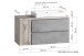 Waschtisch >Paris< in grau, Wotaneiche, MDF - 105x65,5x47cm (BxHxT)