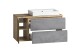 Waschtisch >Paris< in grau, Wotaneiche, MDF - 105x65,5x47cm (BxHxT)
