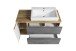 Waschtisch >Paris< in grau, Wotaneiche, MDF - 105x65,5x47cm (BxHxT)