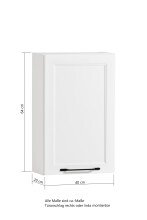 Hängeschrank >Lyon< in Wotaneiche / Kaschmir, MDF - 40x64x20cm (BxHxT)