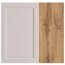Hängeschrank >Lyon< in Wotaneiche / Kaschmir, MDF - 40x64x20cm (BxHxT)
