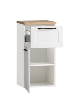 Unterschrank >Lyon< in weiß, Wotaneiche, MDF - 40x79x35cm (BxHxT)