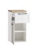 Unterschrank >Lyon< in weiß, Wotaneiche, MDF - 40x79x35cm (BxHxT)