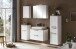 Unterschrank >Lyon< in weiß, Wotaneiche, MDF - 40x79x35cm (BxHxT)
