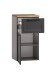 Unterschrank >Lyon< in grau, Wotaneiche, MDF - 40x79x35cm (BxHxT)