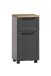 Unterschrank >Lyon< in grau, Wotaneiche, MDF - 40x79x35cm (BxHxT)
