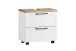 Waschbeckenunterschrank >Lyon< in weiß, Wotaneiche, MDF - 60x54x35cm (BxHxT)