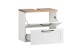 Waschbeckenunterschrank >Lyon< in weiß, Wotaneiche, MDF - 60x54x35cm (BxHxT)