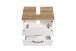 Waschbeckenunterschrank >Lyon< in weiß, Wotaneiche, MDF - 60x54x35cm (BxHxT)