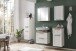 Waschbeckenunterschrank >Lyon< in weiß, Wotaneiche, MDF - 60x54x35cm (BxHxT)