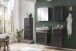 Waschbeckenunterschrank >Lyon< in weiß, Wotaneiche, MDF - 60x54x35cm (BxHxT)