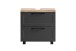 Waschbeckenunterschrank >Lyon< in weiß, Wotaneiche, MDF - 60x54x35cm (BxHxT)