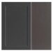 Waschbeckenunterschrank >Lyon< in grau, Wotaneiche, MDF - 60x54x35cm (BxHxT)