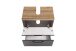 Waschbeckenunterschrank >Lyon< in grau, Wotaneiche, MDF - 60x54x35cm (BxHxT)