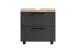 Waschbeckenunterschrank >Lyon< in weiß, Wotaneiche, MDF - 60x54x35cm (BxHxT)