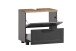 Waschbeckenunterschrank >Lyon< in weiß, Wotaneiche, MDF - 60x54x35cm (BxHxT)