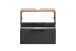 Waschbeckenunterschrank >Lyon< in weiß, Wotaneiche, MDF - 60x54x35cm (BxHxT)